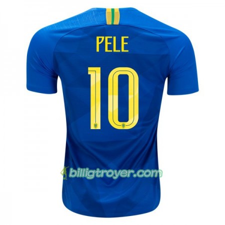 Billige Fotballdrakter Brasil Pele 10 VM 2018 Bortedraktsett